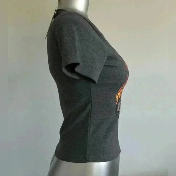 FREE 🆕Graphic Biker Crop T-Shirt - Picture 2 of 9